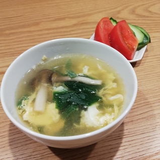 お腹に優しい・和風野菜たまごスープ・雑炊にも